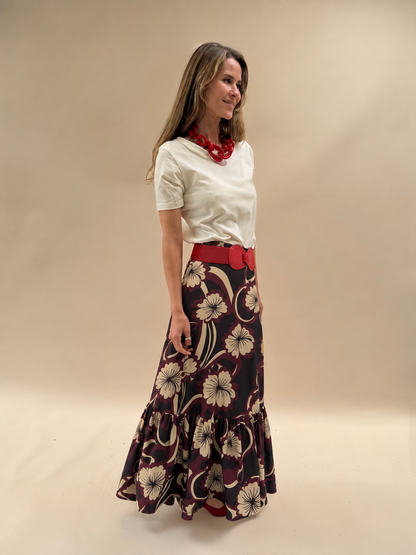Falda María - Flores Negro