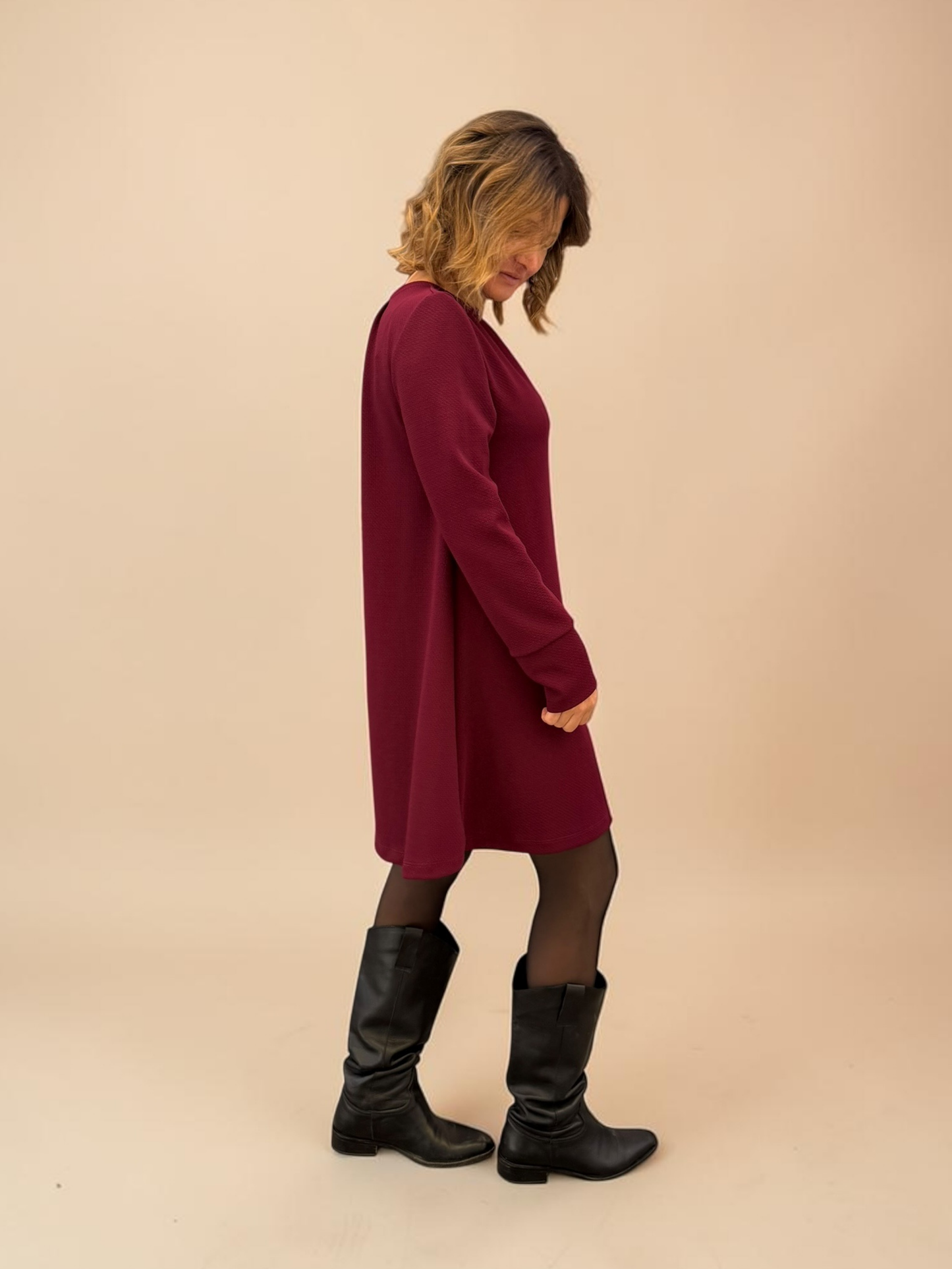Vestido Roberta - Burdeo