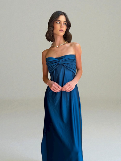 Vestido Virginia- Azul Petróleo