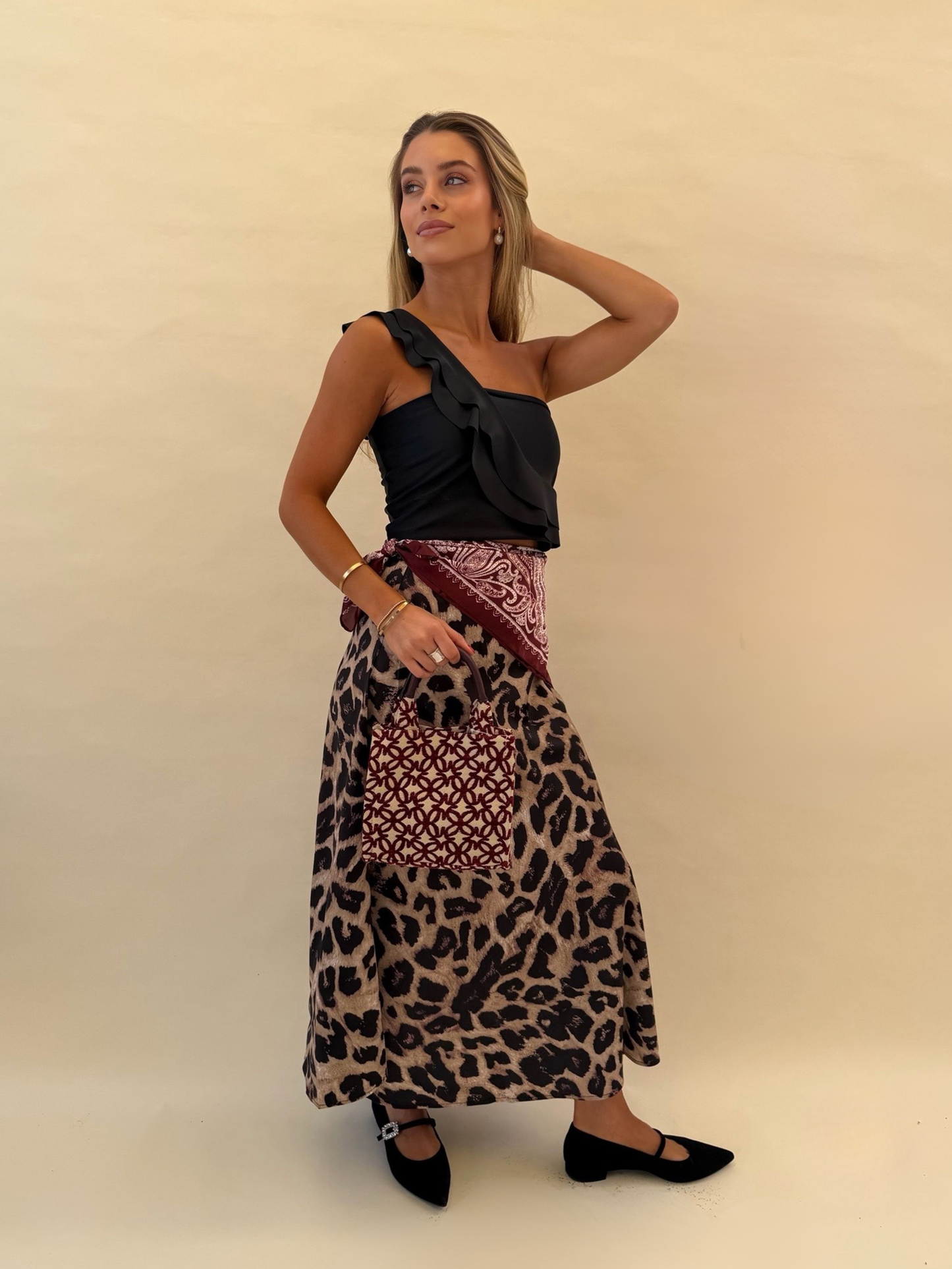 Falda Isidora - Leopardo Café