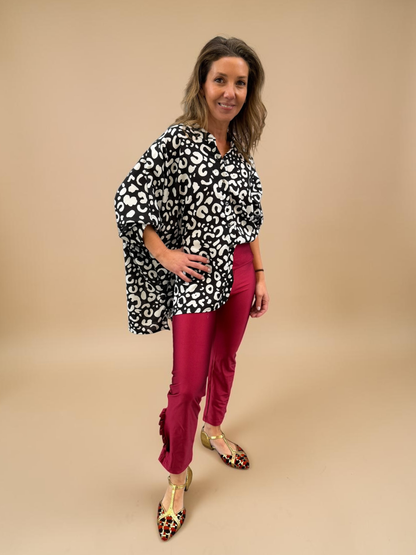 Blusa Paz - Print Blanco y Negro