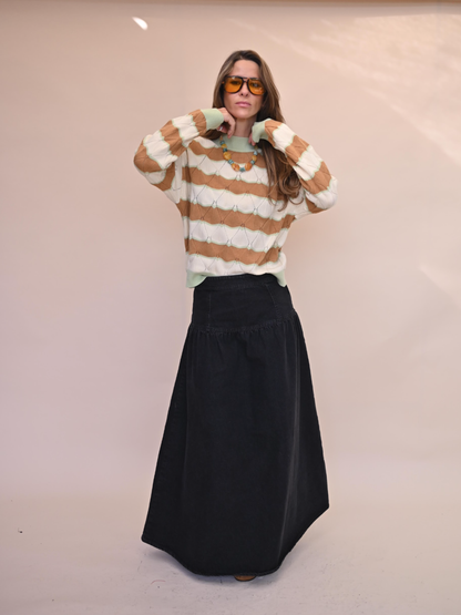Falda Andrea - Denim Negro