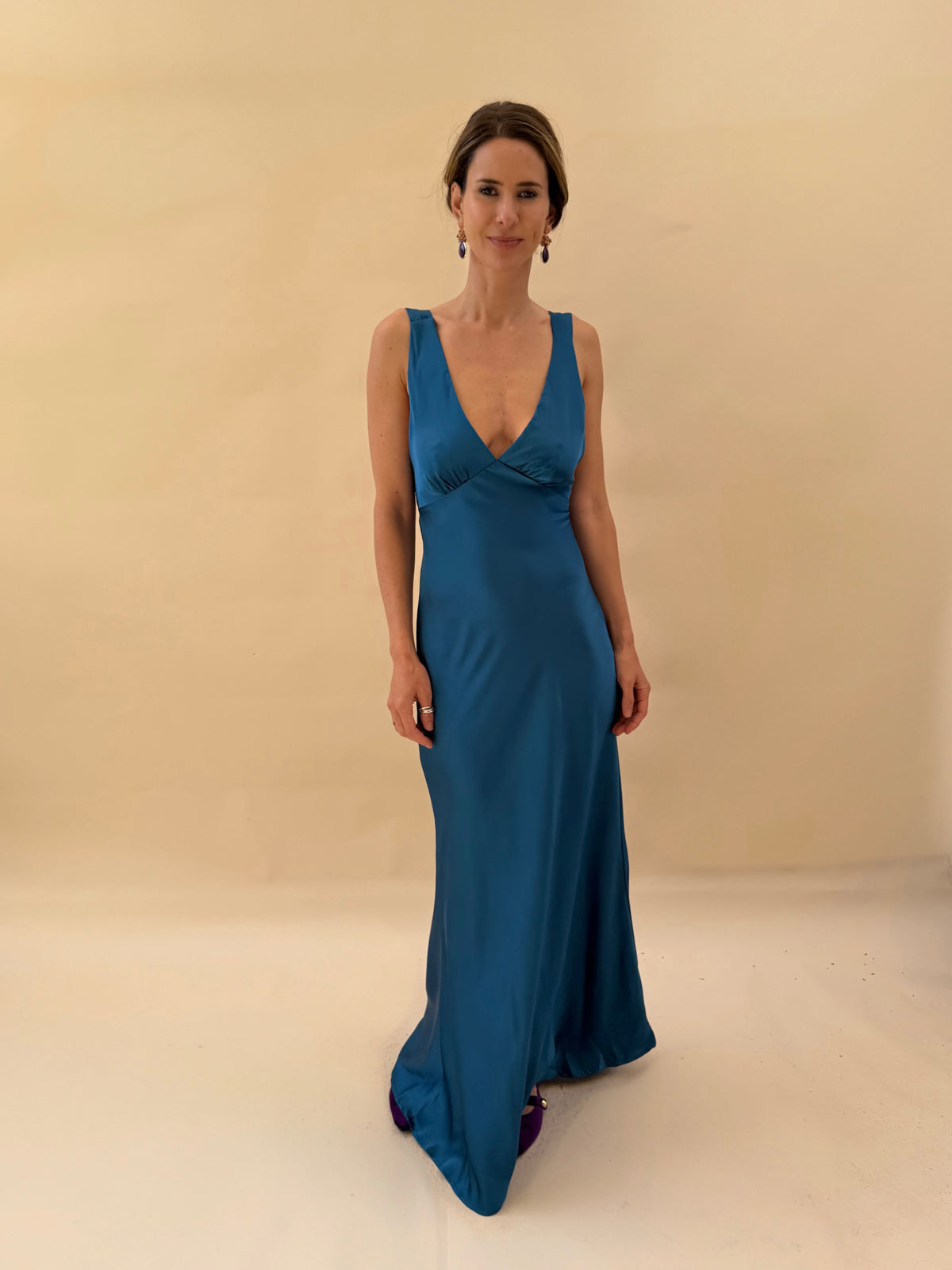 Vestido Dominga - Azul Petróleo