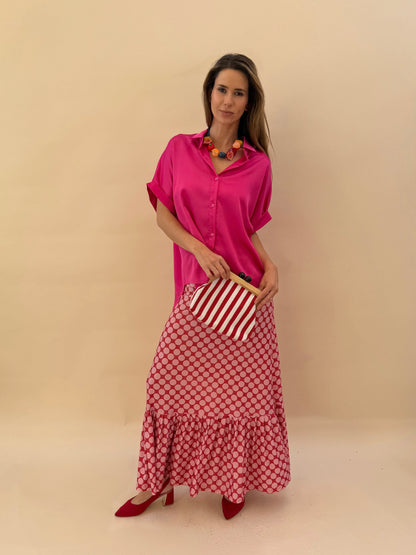 Falda María- Polka Rojo