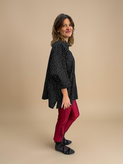Blusa Paz - Negra y Puntos