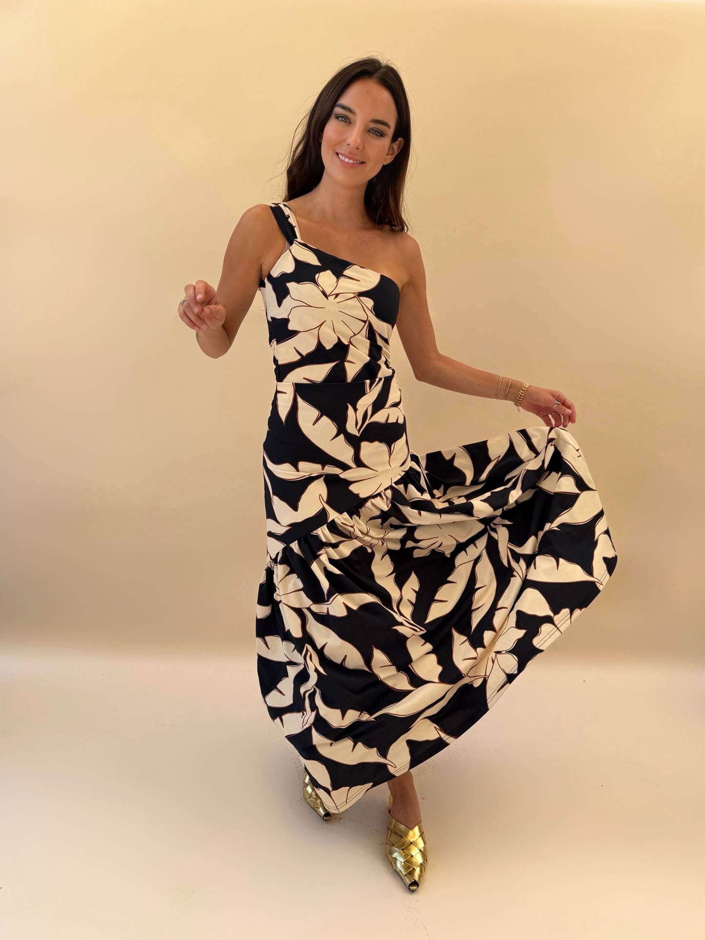 Falda Blanca - Flores