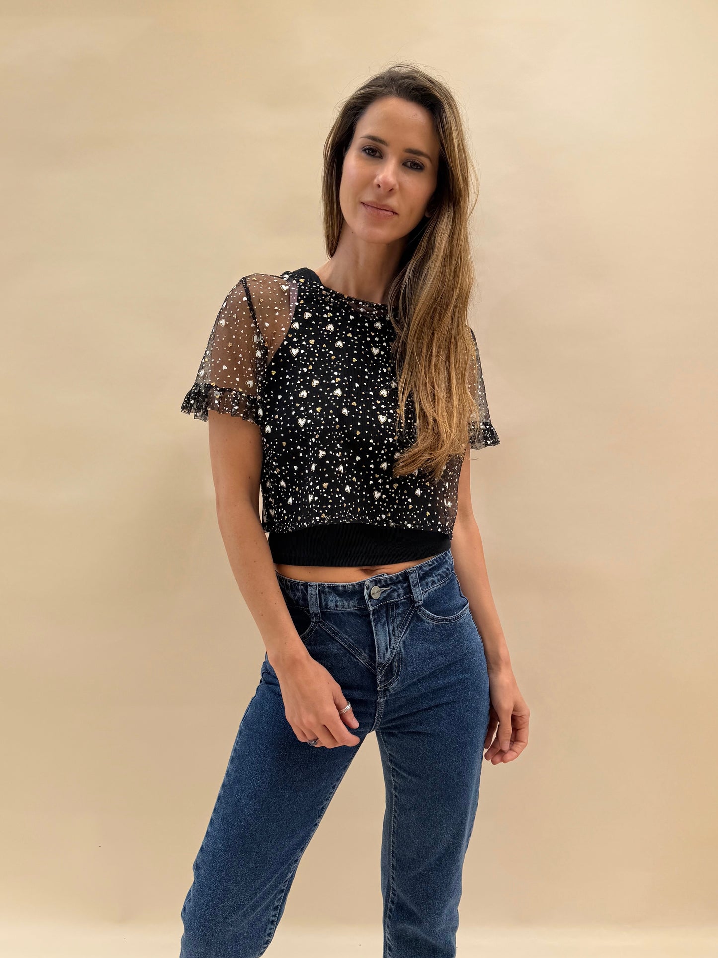 Polera Jaci - Negra Corazón