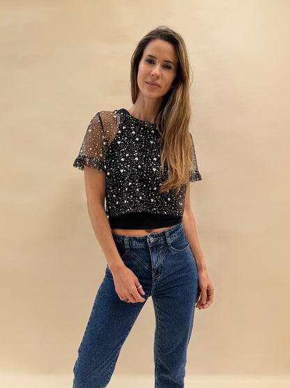 Polera Jaci - Negra Corazón