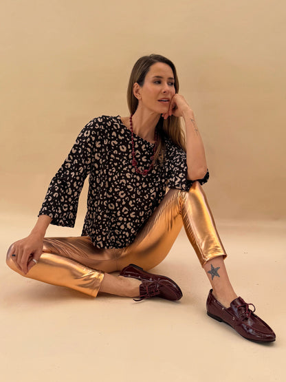 Polera Claudia - Print Leopardo