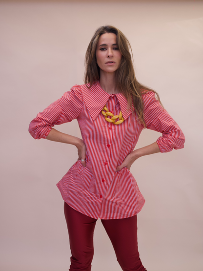 Blusa Clarita - Rayas Rojas