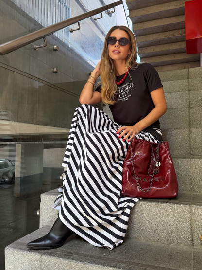 Falda Blanca - Rayas