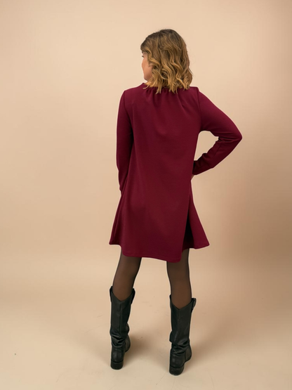 Vestido Roberta - Burdeo