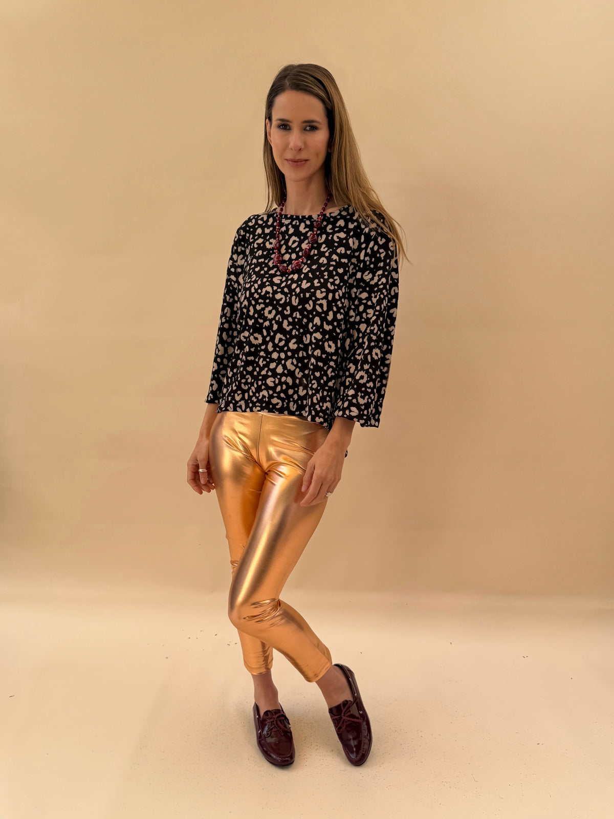 Polera Claudia - Print Leopardo