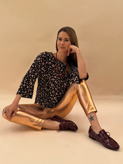 Polera Claudia - Print Leopardo