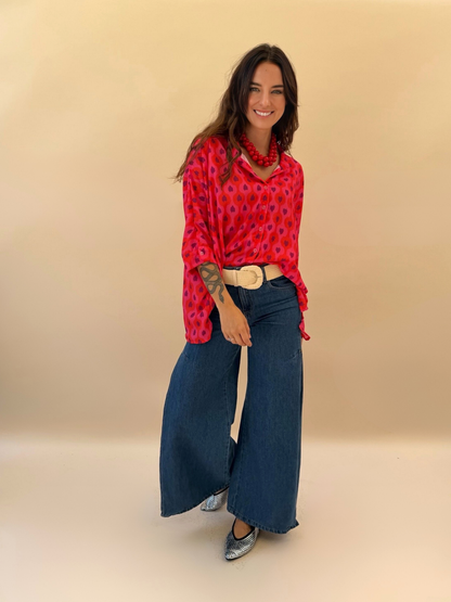Blusa Paz - Rojo Morado