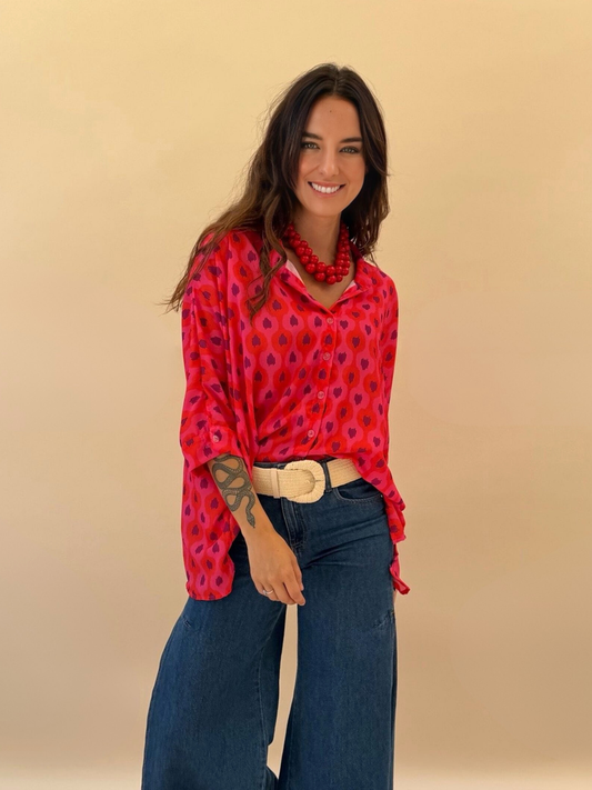 Blusa Paz - Rojo Morado