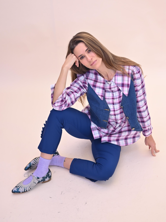 Blusa Clarita - Cuadrille Morado