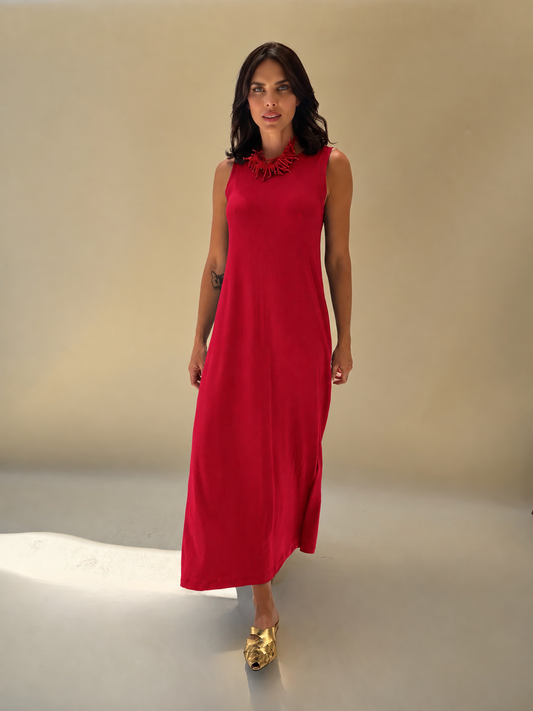 Vestido Candelaria - Largo Rojo