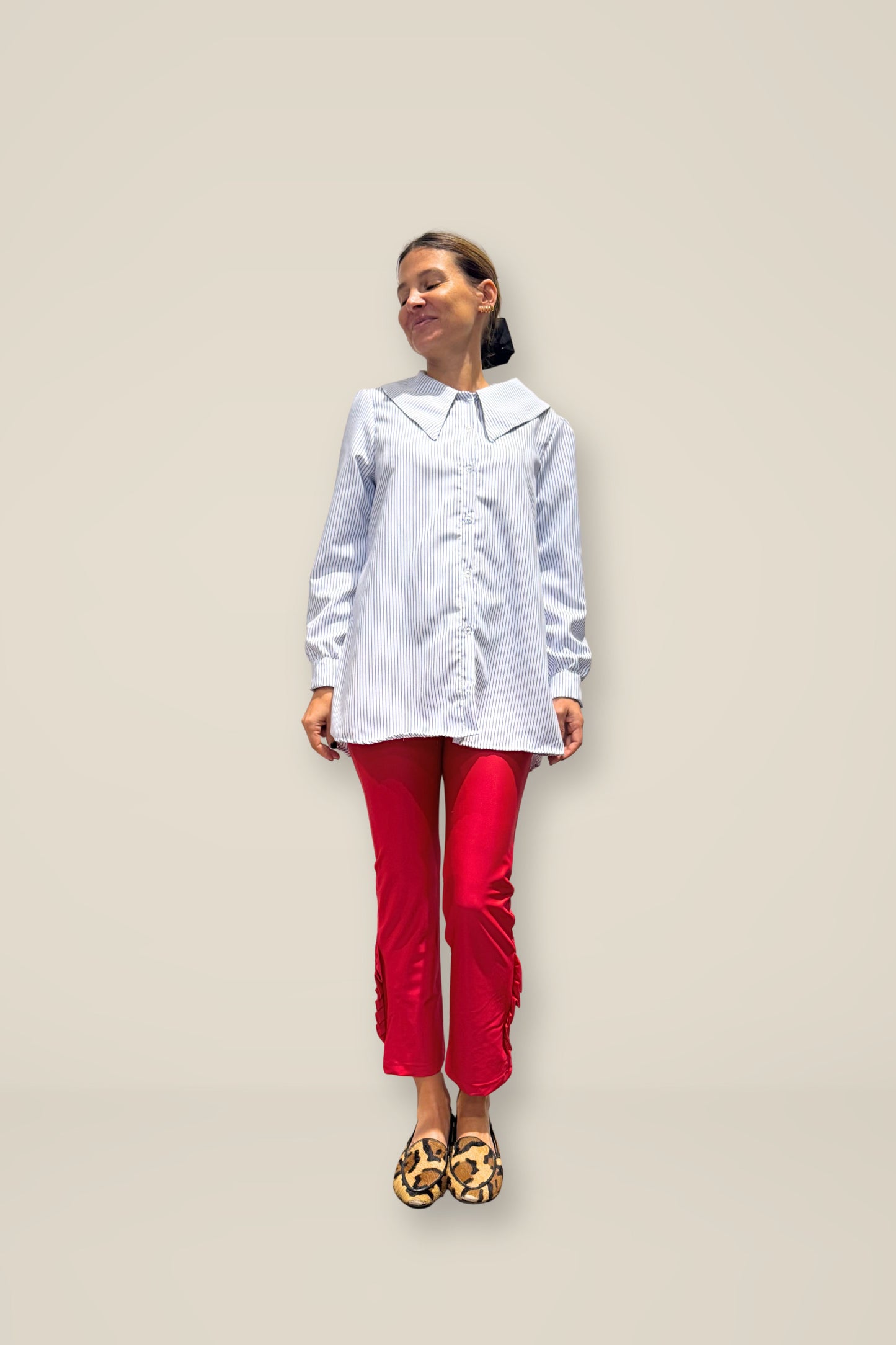 Blusa Clarita rayas blanca