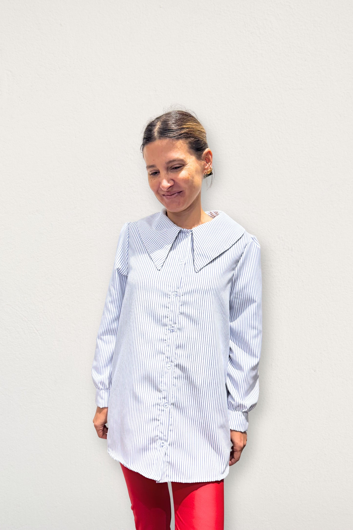 Blusa Clarita rayas blanca