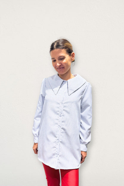 Blusa Clarita rayas blanca