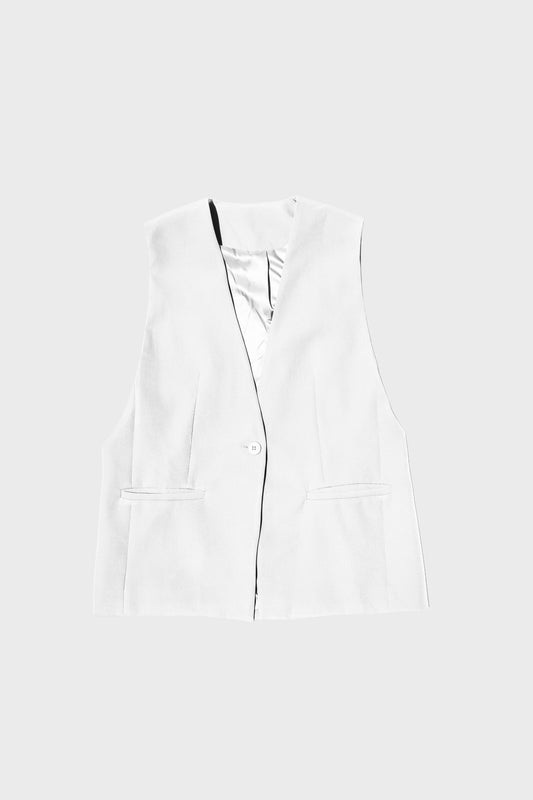 Blazer Sin Mangas - Blanco