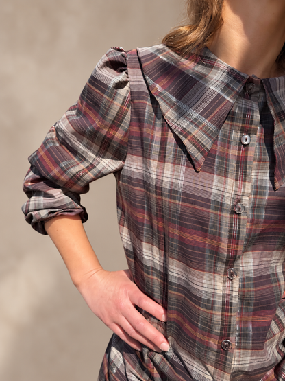 Blusa Clarita - Cuadrille Café y Rojo