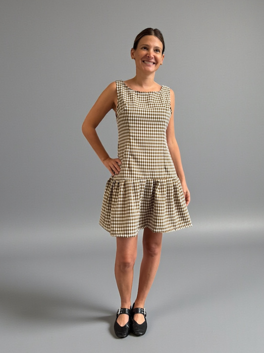 Vestido Olivia - Vichy Beige