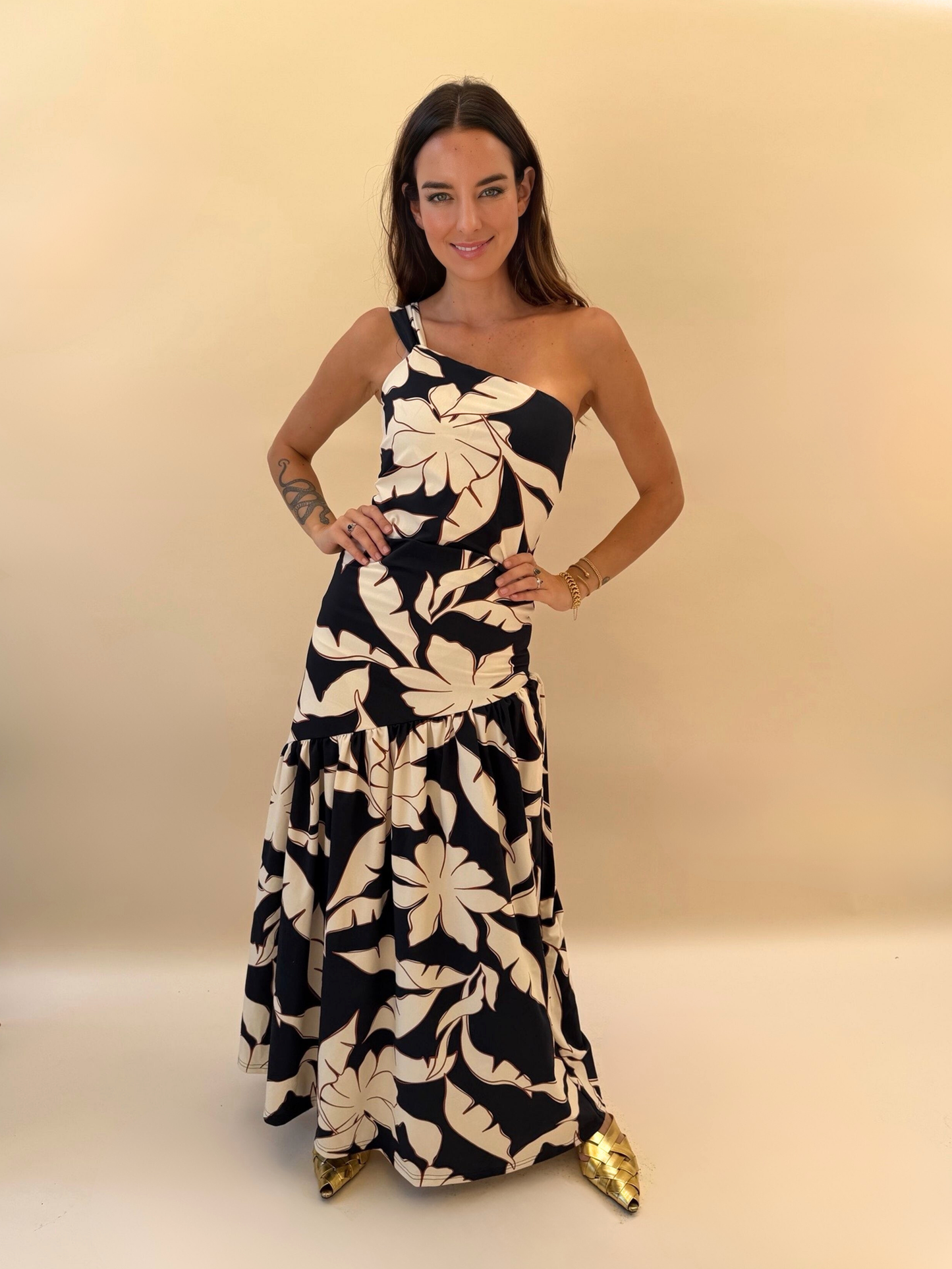 Falda Blanca - Flores