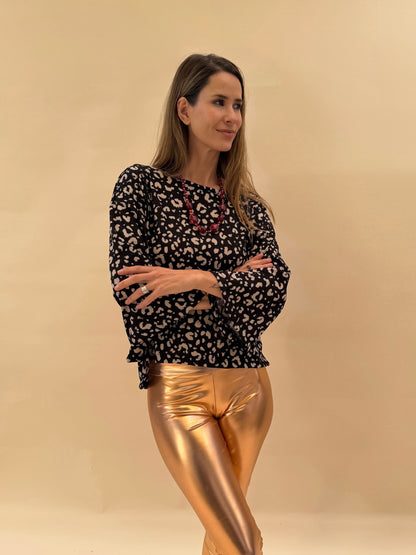 Polera Claudia - Print Leopardo