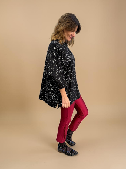 Blusa Paz - Negra y Puntos