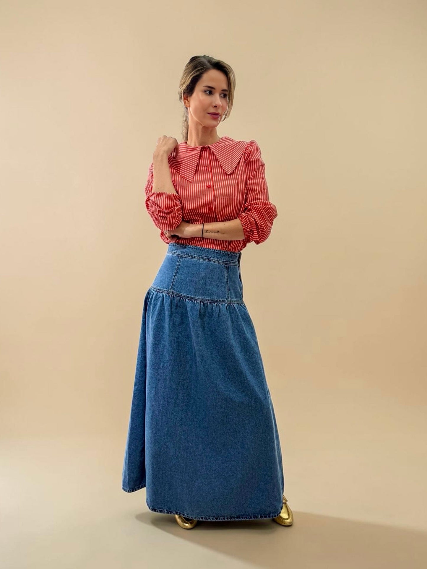 Falda Andrea - Denim Claro