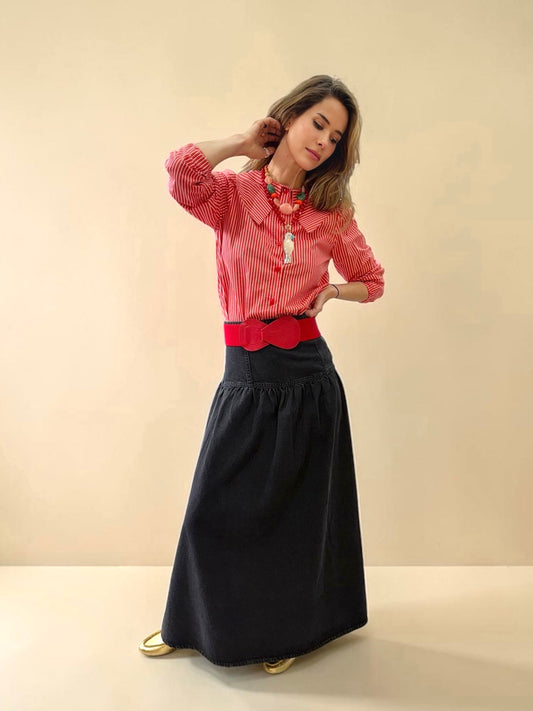 Falda Andrea - Denim Negro