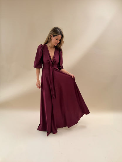 Vestido Raquel - Burdeo