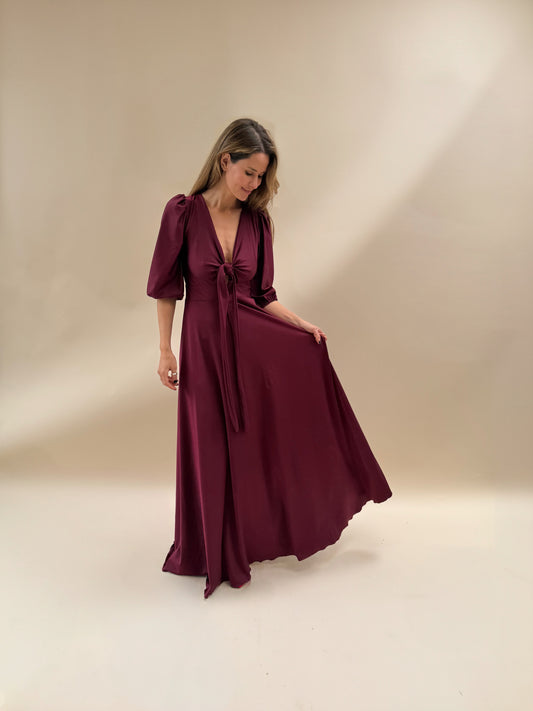 Vestido Raquel - Burdeo