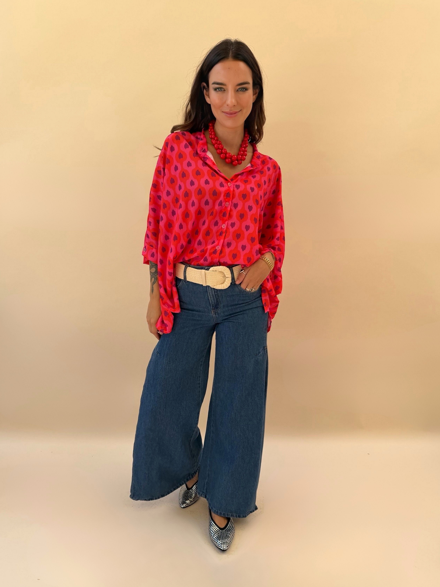 Blusa Paz - Rojo Morado