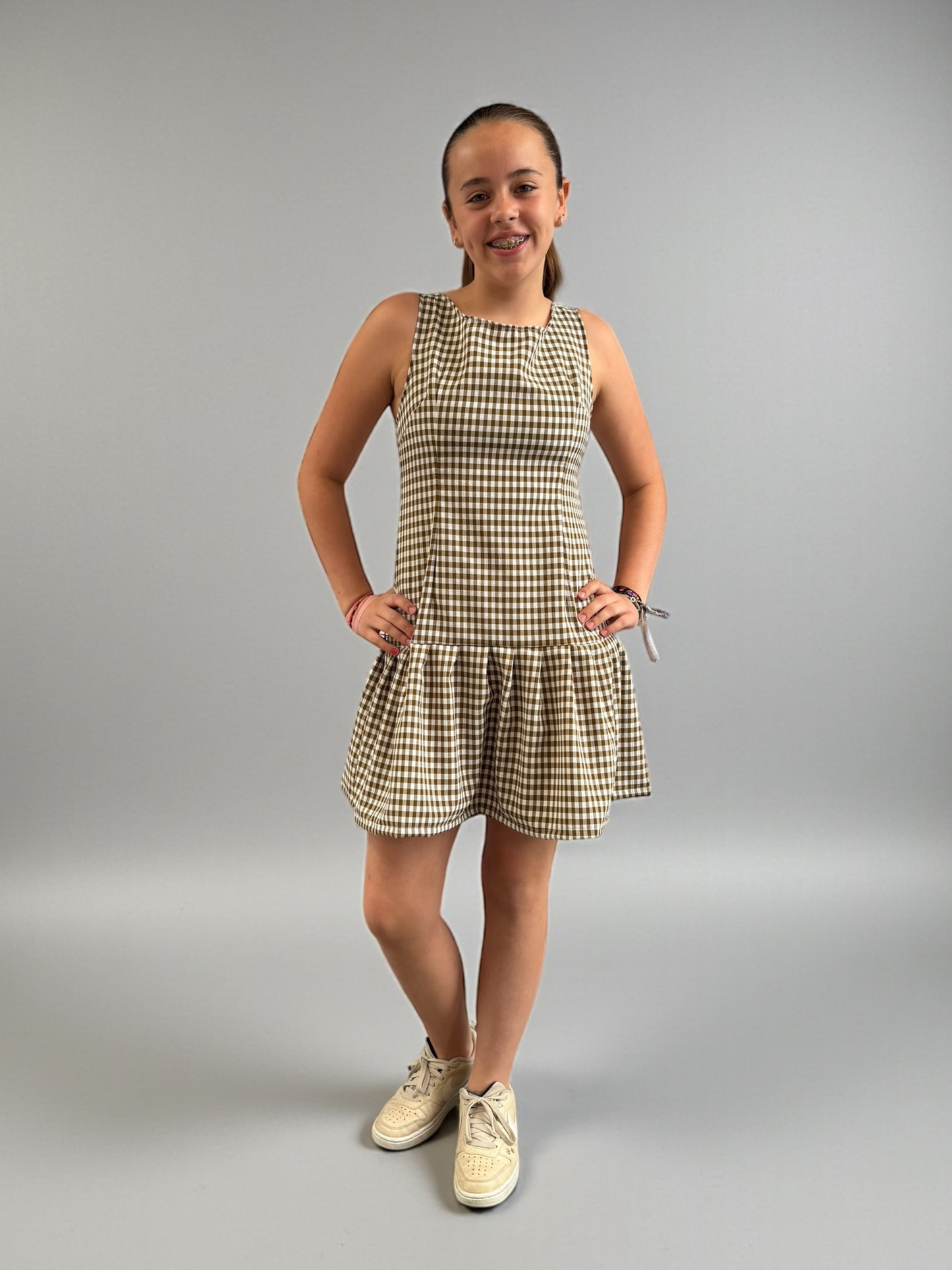 Vestido Olivia - Vichy Beige