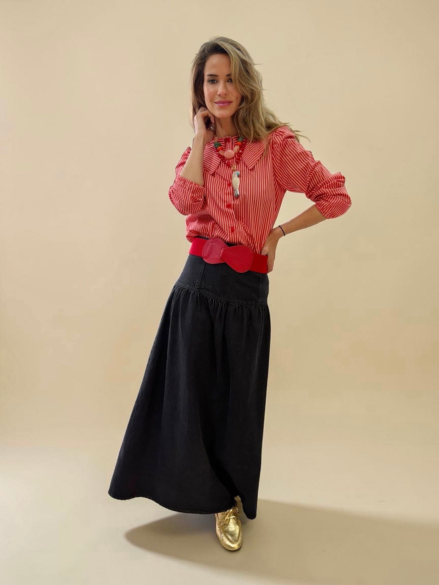 Falda Andrea - Denim Negro