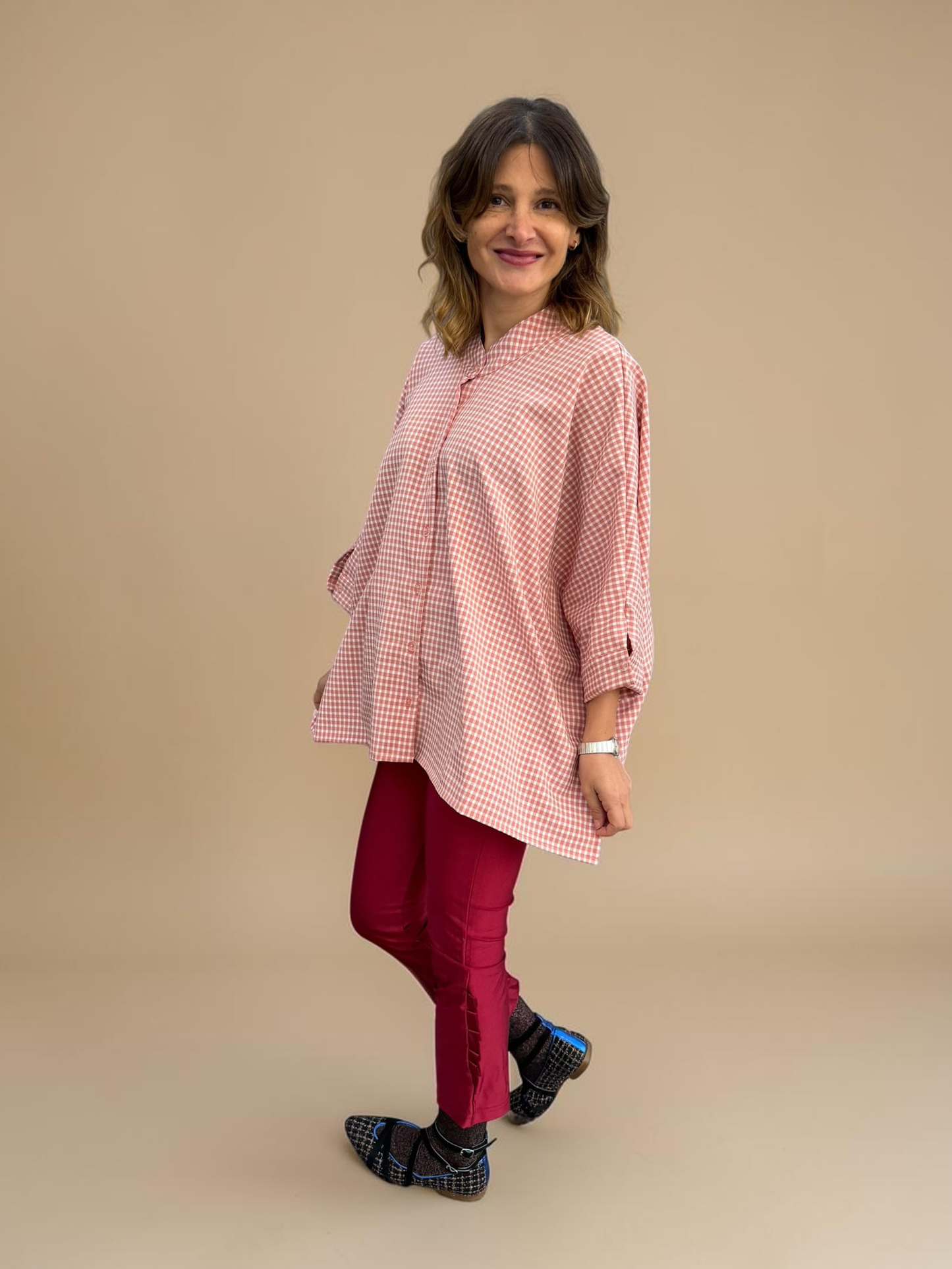 Blusa Paz - Vichy Rosa