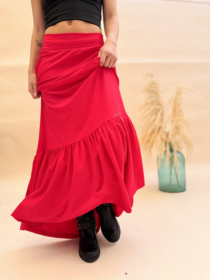 Falda María Roja