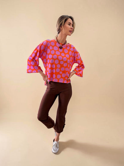 Polera Claudia - Naranjo y Lila