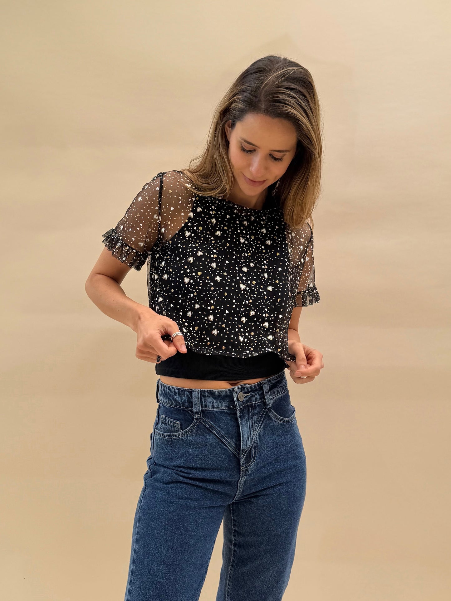 Polera Jaci - Negra Corazón