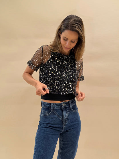 Polera Jaci - Negra Corazón
