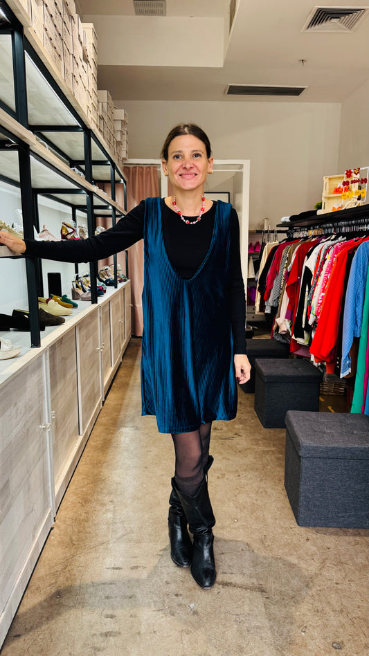 Vestido Florencia-Petróleo