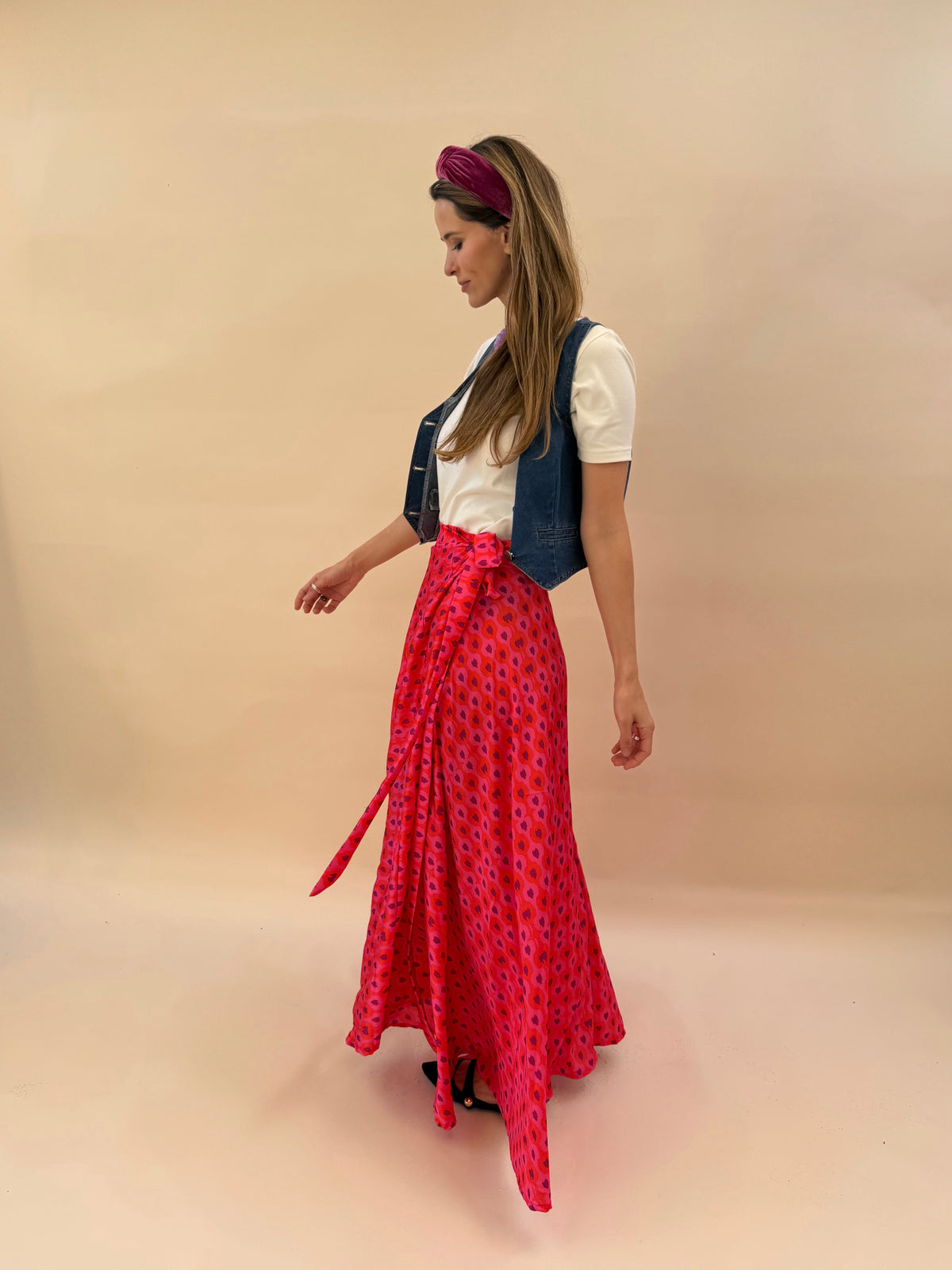 Falda Lucía - Rojo Morado