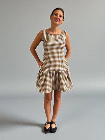 Vestido Olivia - Vichy Beige