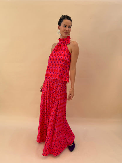 Falda Lucía - Rojo Morado