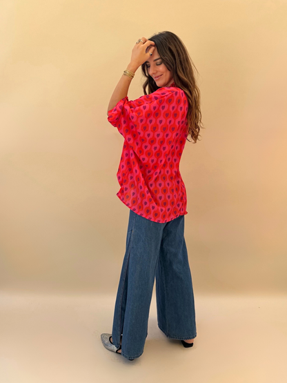 Blusa Paz - Rojo Morado