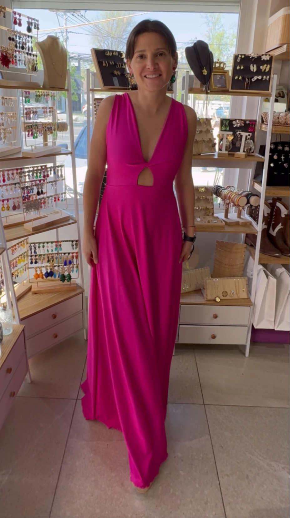 Vestido Aurora fucsia