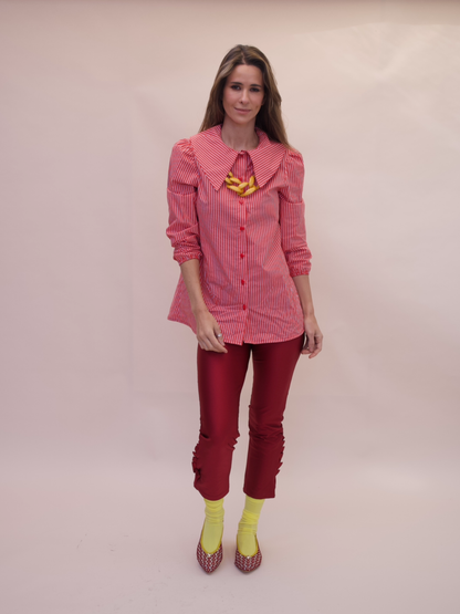 Blusa Clarita - Rayas Rojas